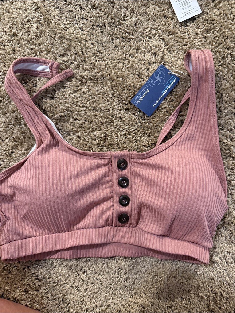 Summermae bikini top. Small.  Middle picture shoes true color